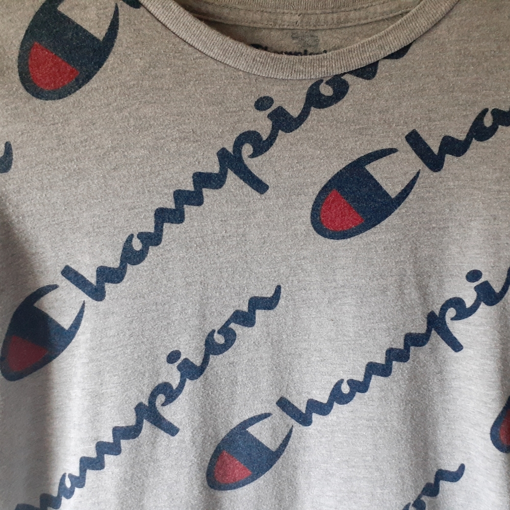 Champion boys gray short sleeve t-shirt size M. - Picture 6 of 8